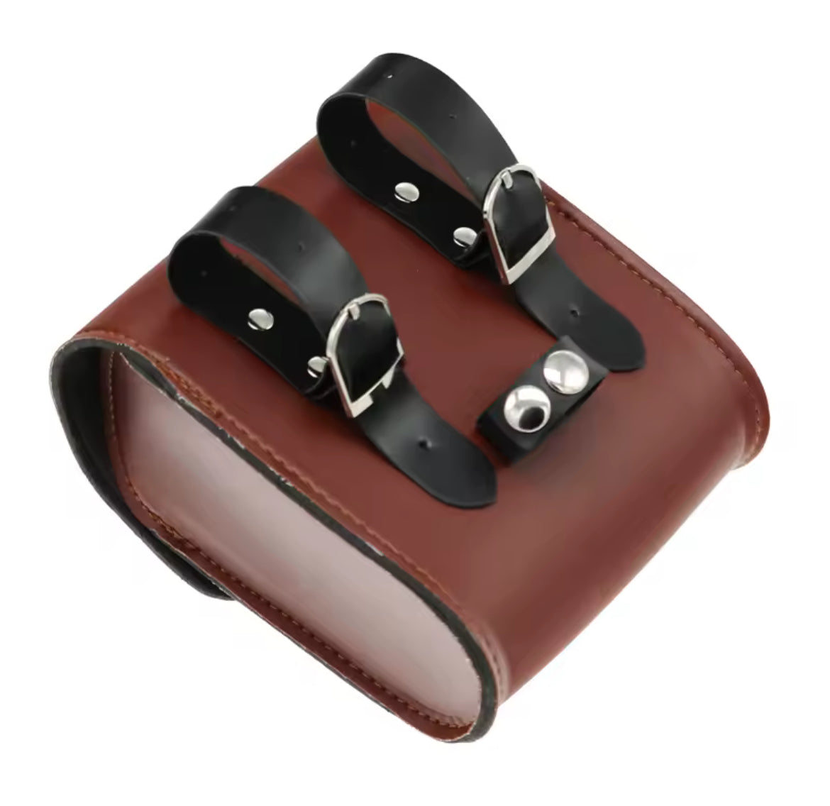 PU Leather Handlebar Side Bag – Extra Storage, Classic Style