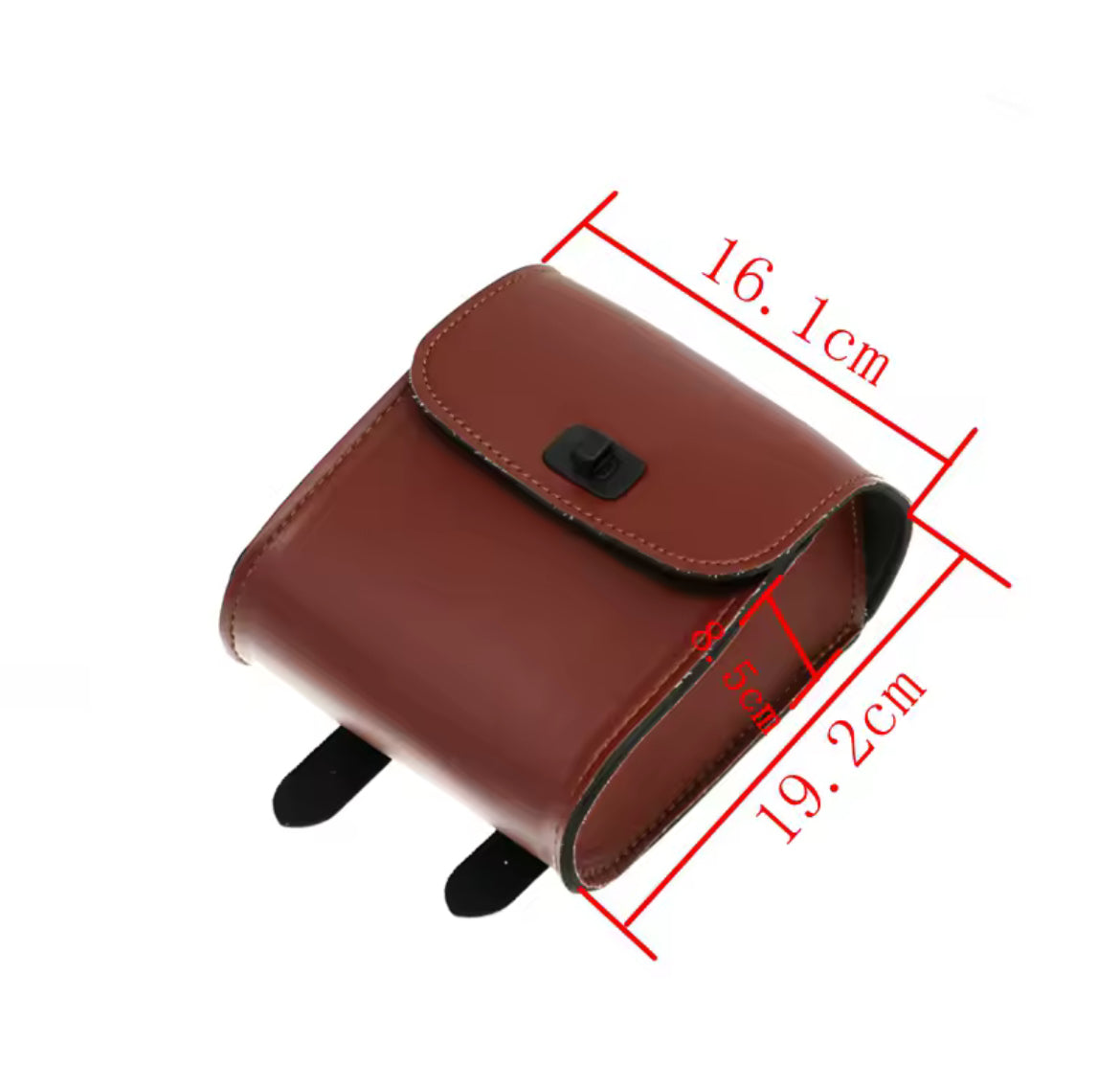 PU Leather Handlebar Side Bag – Extra Storage, Classic Style