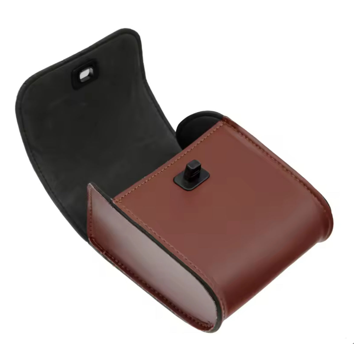 PU Leather Handlebar Side Bag – Extra Storage, Classic Style