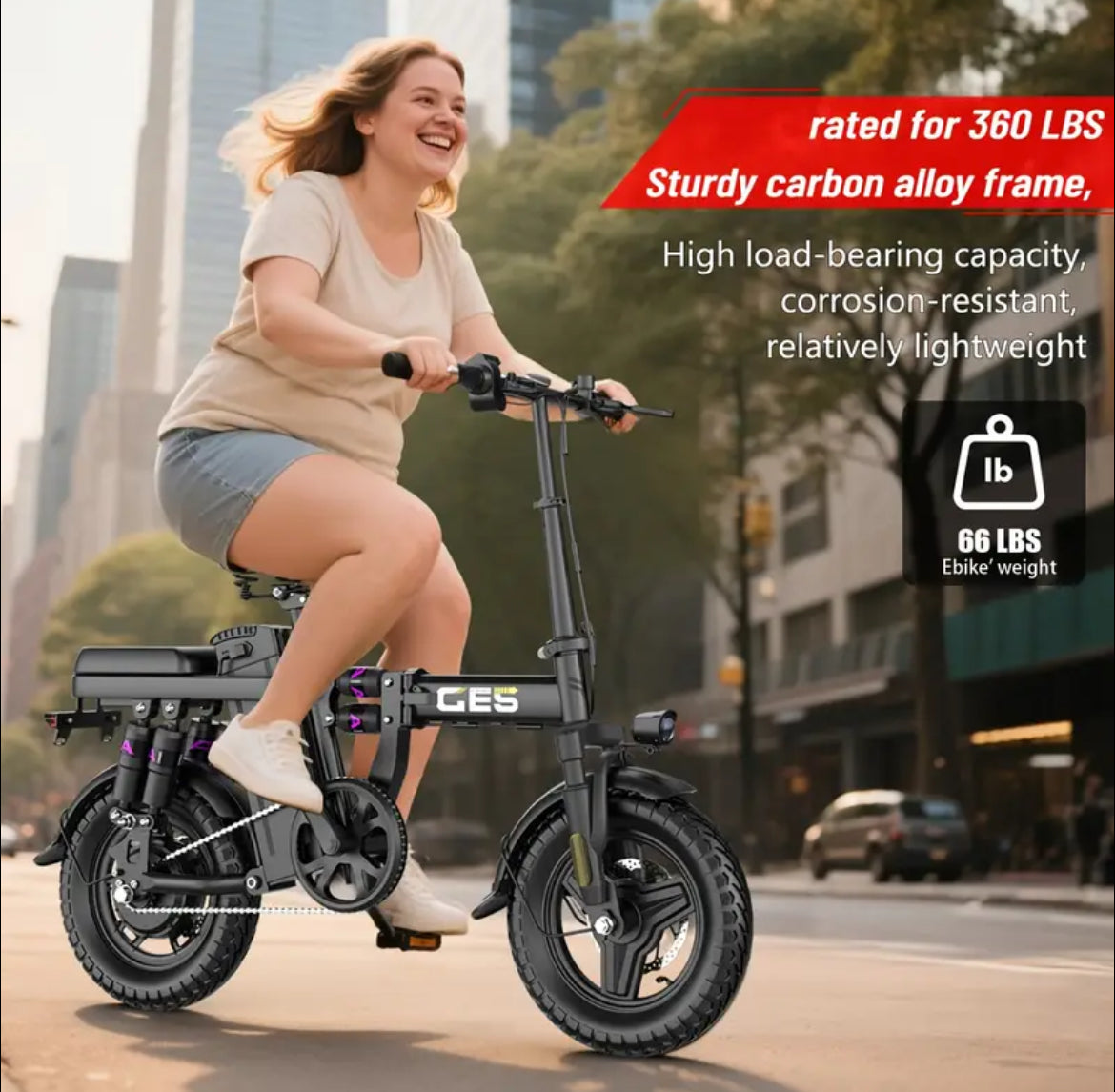 Bust-A-Ride GES — Foldable Electric Bike Type Approved Twist & Go EAPC