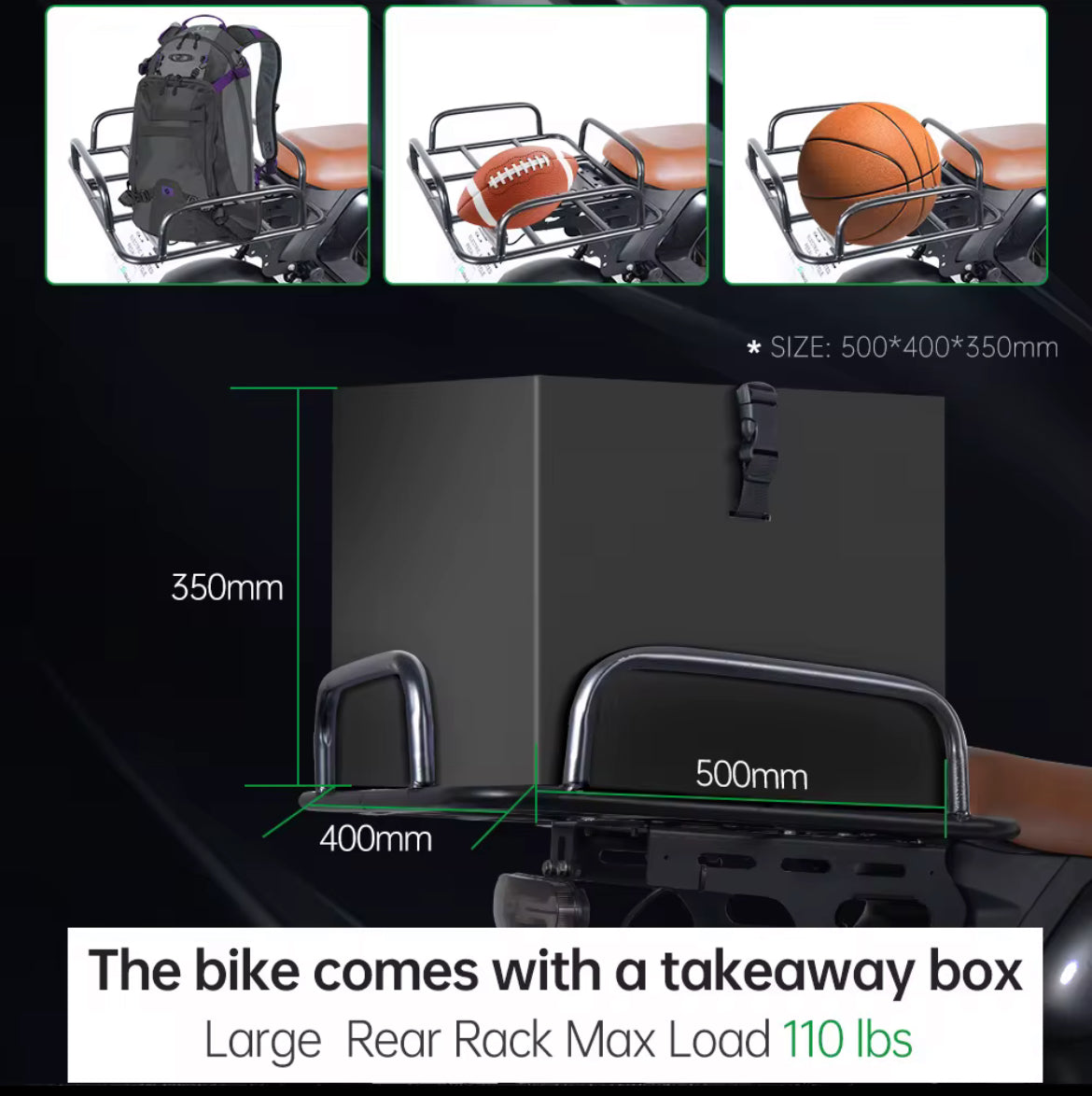 Bust-A-Ride Cargo Rider | Electric Bike Type Approved Twist & Go EAPC